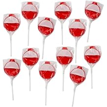 Fun Express Fishing Birthday Party Decorations Lollipops 12 Pack - Cherry Flavored Fish Candy Suckers Individually Wrapped | Ofishally One Party Favors for Kids Goodie Bags & Treat Bags