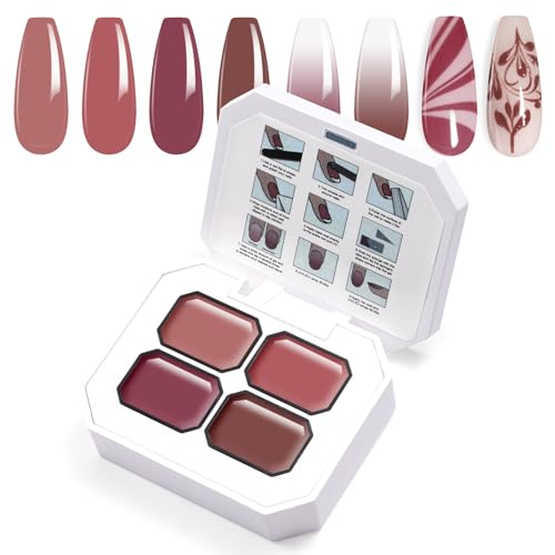 Gel de uñas Gradient Painting Ombre 4 colores nude miniatura 1