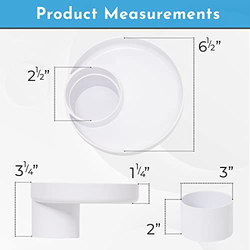 Image of Travel Tray Round, USA Made Easily Convert Your existing Cup Holder to a Tray and Cup Holder for use in a Car Seat, Booster, Stroller, Golf Cart and Anywhere You Have a Cup Holder! White