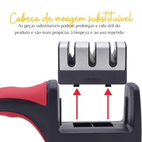 Afiador Amolador De Facas E Tesouras 3 em 1 Profissional, o melhor amolador de facas de cozinha que
