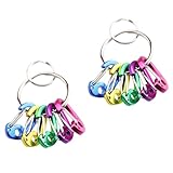 NAMOARLY Mosquetones en Forma de D Pequeños de Aleación de Aluminio, 2 Piezas, Hebillas de Resorte Multifuncionales para Botellas, Ideales para Senderismo y Actividades al Aire Libre