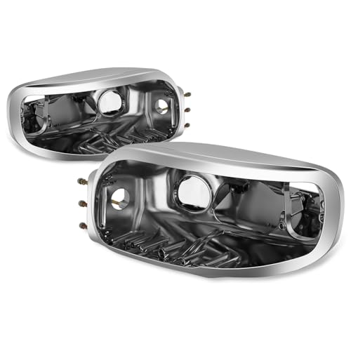 DNA MOTORING Pair Headlight Housings Compatible with Peterbilt 367 2014-2018/567 2014-2025/388 2006-2015/389 2006-2025/589 2024-2025, P54-6037, P54-6037-R, LHS-HAY-001