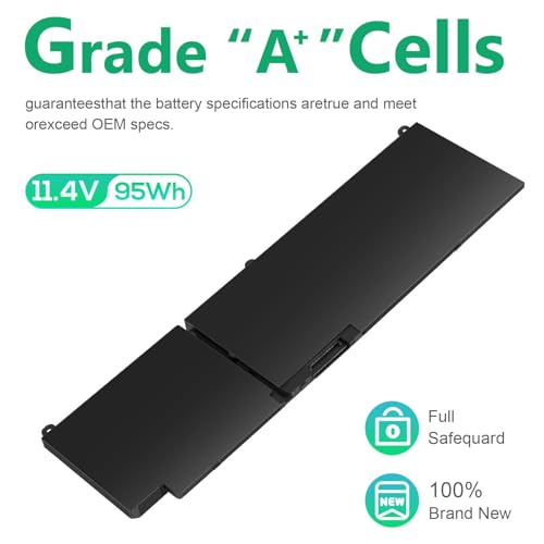 Image of ASUNCELL PKWVM 95Wh Battery Replacement for Dell Precision 7550 7750 7560 7760 / P44E P93F P44E001 P44E002 P93F001 P93F002 Series Laptop C903V 0C903V 0CR72X CR72X 068N03 0447VR 68ND3 453-BBCQ 11.4V
