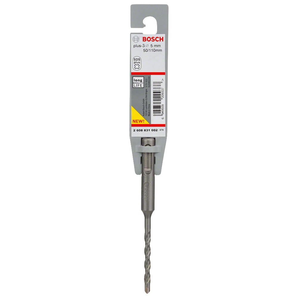 Bosch 2608831002 "SDS Plus-3" Hammer Drill Bit, 0 V, Grey, 5 x 50 x 110 mm