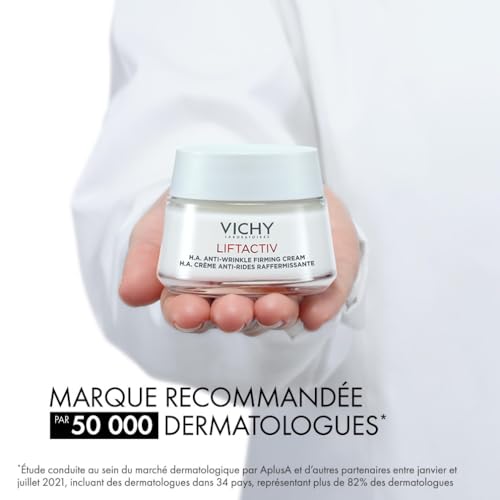 Vichy - LIFTACTIV - Crème Anti-rides et Anti-age Rafermissante - Formule Enrichie en Acide Hyaluronique et la Vitamine Cg - Crème de Jour pour Peau Normale à Mixte - Convient Aux Peaux Sensibles