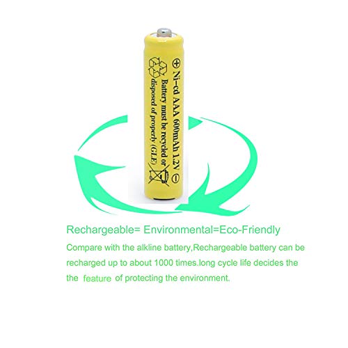 Qblpower Nicd Aaa 1.2V 600Mah Triple A Rechargeable Batteries For Outdoor Solar Lights Solar Lamp Garden Light (8 Pack) #TOP3