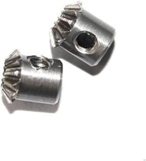 MObyat 2pcs 1:1 0.5M13T steel Bevel Gear 0.5 Modulus 13 Teeth 90 Degree Drive Commutation Steel Gears Screw