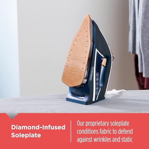 Black+Decker Elite Pro-Series Steam Iron, 6 Settings 1700 Watt, Navy by BLACK+DECKER - Image 6
