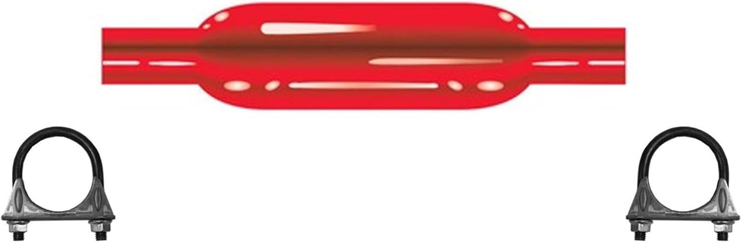 Cherry Bomb 87521CB Muffler 12" inch OAL, 8" inch Body 2.25" Inlet 2.25" Outlet