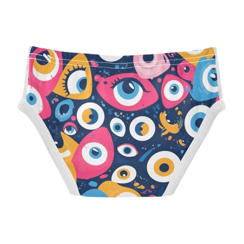 KLL Black and White Evil Eyes Baby Boys Comfort Underwear Briefs Breathable Children Panties2