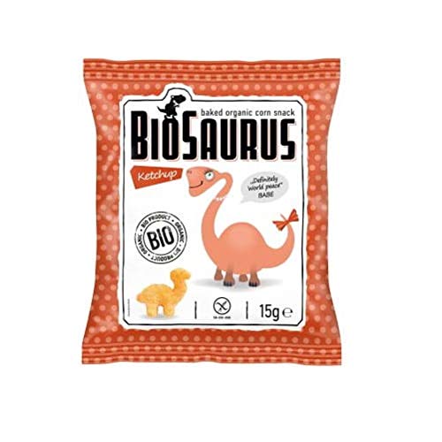 Croustilles de maïs Dinosaures au goût de ketchup, sans gluten BIO 15 g BioSaurus Cover
