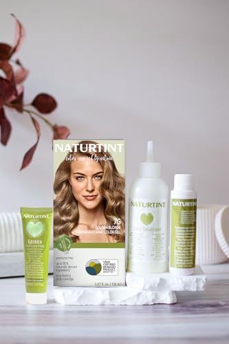 Naturtint Permanent Hair Color 7G Golden Blonde, Ammonia Free, Vegan, Cruelty Free, up to 100% Gray Coverage, Long Lasting Results