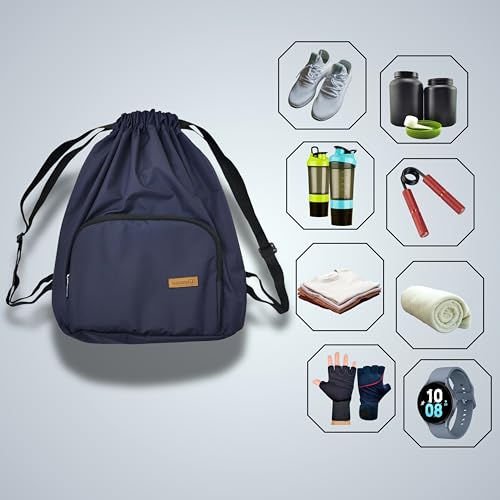 Image of Alienoid 15L Drawstring Bag | Gym Backpack for Men & Women | Draw String Bag for Sports, Football, Cycling, Swimming & More | Lightweight Drawstring Backpack for Travel & Daily Use