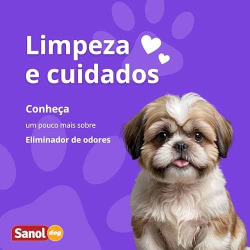 Eliminador de Odores Para Cães e Gatos, Lavanda, Sanol Dog, 2 litros, Roxo