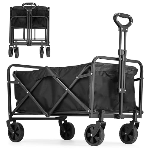 La mejor comparación de Carrito Plegable Sams los mejores 5. 42 MTQ Carrito Plegable con Ruedas, Carrito de Mandado, Carrito Transportador con Ruedas, Carrito de Compras Plegable para Exteriores, Compras, Campamento, Súper, Carro Plegable