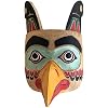 OMA Solid Wood Hand Crafted Eagle Warrior Protection Mask Wall Hanging Decor Native American Northwest Style - Premium Quality