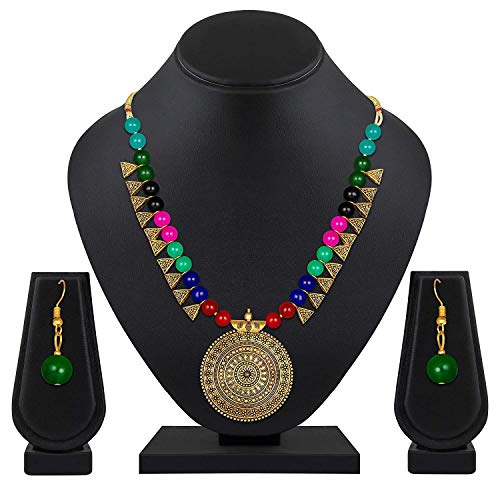 Image of Shining Diva Fashion Antique Design Traditional Neckpiece Necklace Jewellery Set for Women