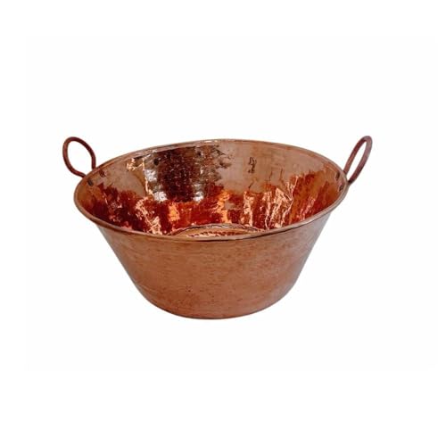 Heavy Duty Gauge Copper 18' Cazo De Cobre Para Carnitas Tacos Large Jam Pan