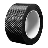 LIKENNY プロテクターフィルム 車用ドアフィルム 車包装フィルム チップ バッフ カーボンファイバービニールァ テープ式 傷 汚れ 防止 ドアエッジモール 車ドア バンパー保護 防衝撃 車 ステッカー ドアエッジプロテクター 【整備士監修・キズ防止】(幅5cm*長5m, ブラック)