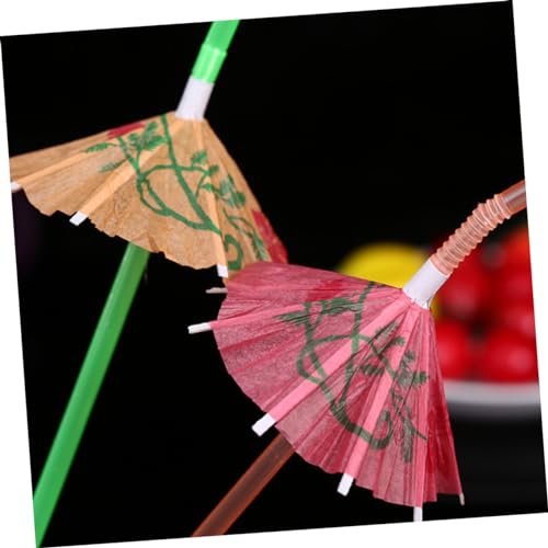 Pitillos desechables con diseño sombrilla 100 piezas miniatura 5