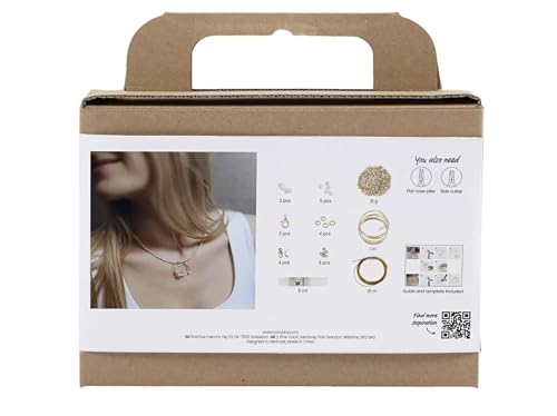 Mini Craft Kit Jewellery, Gold-Plated, 1 Pack