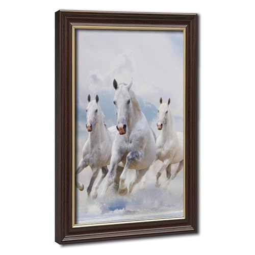 Toile cheval blanc style ferme decoration interieure haut de gamme