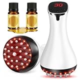 Lymphatic Drainage Massager Cellulite Massage Tool Electric Body Sculpting Machine Red Light with Heat Vibration Body Contouring Tools Handheld Body Massager for Legs Thighs Arms Belly Stomach (White)