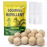 CONKAT Squirrel Repellent Outdoor, Mint Squirrel & Chipmunk Repellent for Outdoor, Keep Squirrels Out of Garden, Squirrel Repellent Safe for Gardens/Bird Feeders/Attic & Yard, Easy-to-Use - 12p