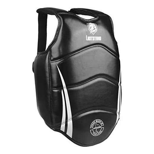 ASTSTAND Chest Guard Boxing Body Protector Kickboxing Martial Arts Muay Thai MMA Armour (Black-A L)