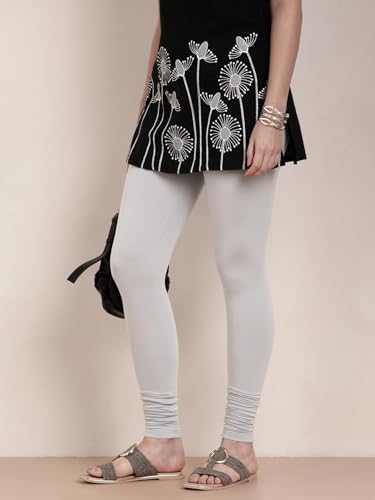 Image of TWIN BIRDS Tailored Cut and Classic Fit Super Stretchable Elastane Fabric Churidar Leggings for Women