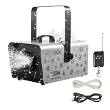VEVOR Snow Machine, 1500W Handheld/Hanging Snow Maker By Wireless Remote Control, Portable Snowmaking Machine, High Output Snowflake Maker with 5L Tank for Christmas Party Wedding Stage Effects
