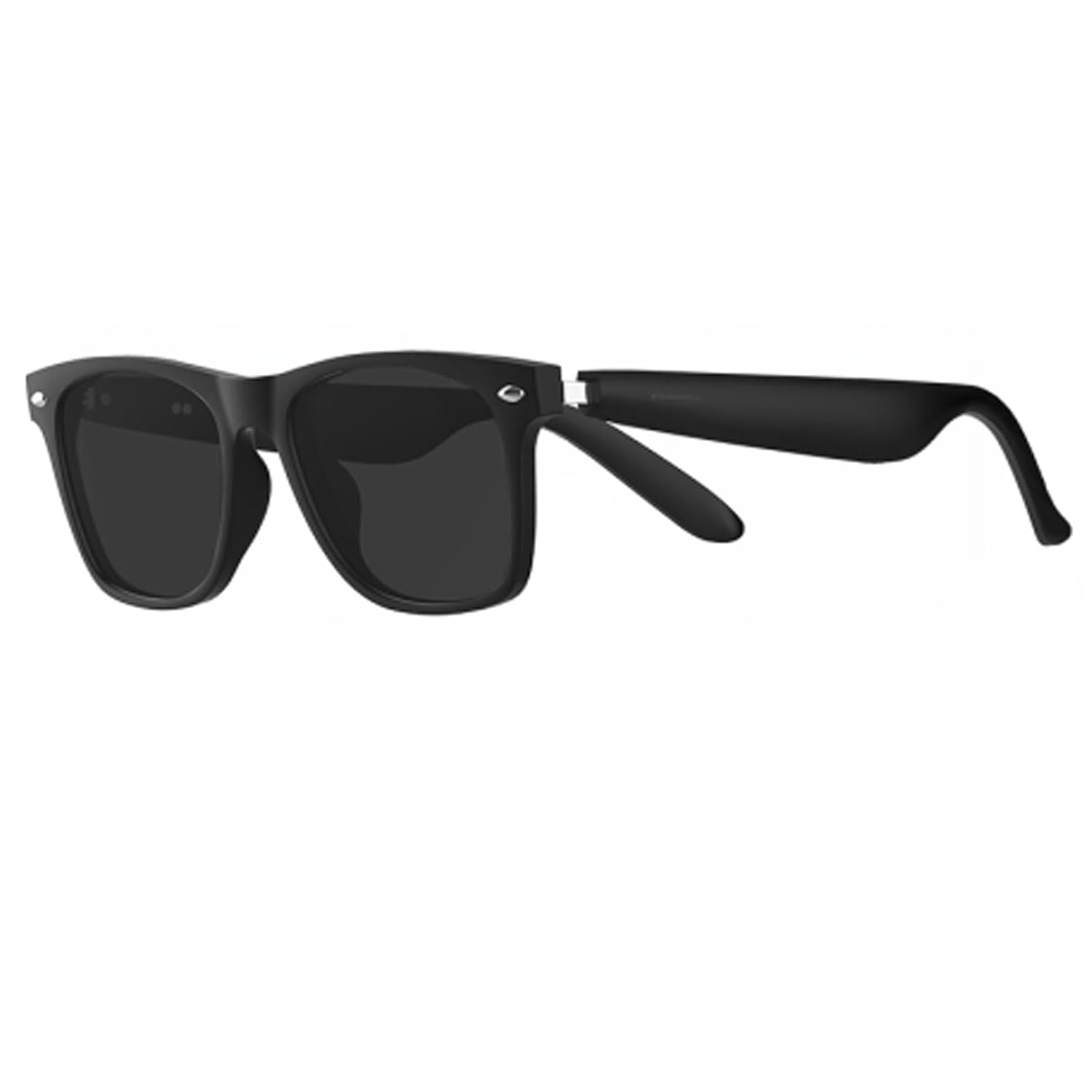 Smart AI Video Sunglasses with 800W HD 1080P Camera Real-Time Translation Audio Recording Black Classic Frame