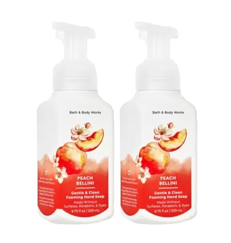 Bath and Body Works Gentle & Clean Foaming Hand Soap 8.75 Ounce 2-Pack (Peach Bellini) image 2