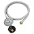 GasSaf 6 Feet Propane Regulator and Hose Universal Grill Regulator Replacement with Stainless Steel Braided Hose for QCC1 Low Pressur LP Gas Grill, Heater and Fire Pit Table,3/8" Female Flare Nut