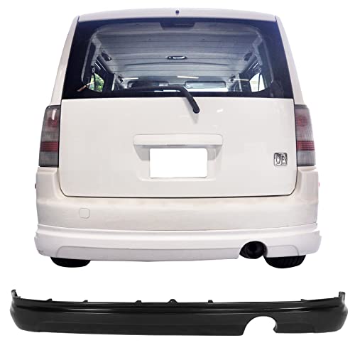 Rear Bumper Lip Compatible With 2003-2007 Scion Xb, K-Style Pu Black Rear Lip Spoiler Splitter By Ikon Motorsports, 2004 2005 2006 #TOP1