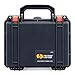 Pelican Protector 1150 Case by ColorCase - Black - Small Size Waterproof Case (Case Only) - Orange Latches