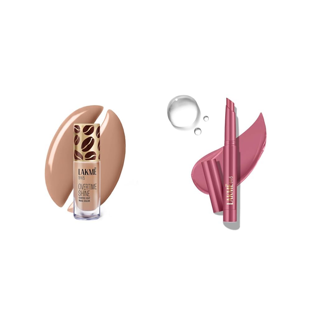Lakme 9 to 5 Overtime Shine Nail Polish - Coffee Edit-07 Maple Macchiato 6ml Lakme 9 to 5 Forever Matte Lip Crayon, Moment Mauve 1.1g-picture-42