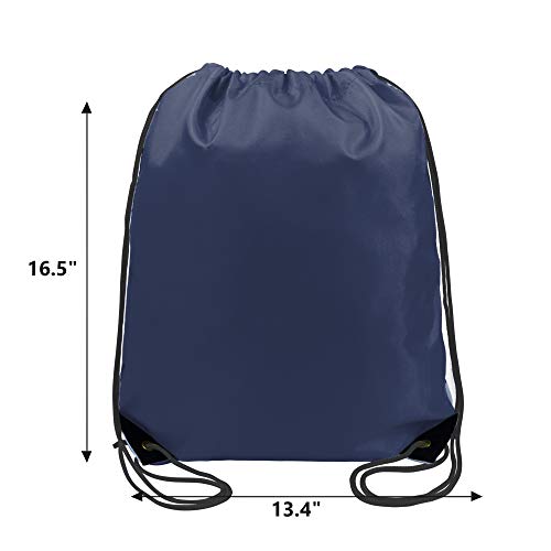 Beegreen 24 Pieces Navy Blue Drawstring Backpack Bags Cinch Bags Bulk Heavy Duty String Backpack Machine Washable Lightweight Sackpack Outdoor Sport Bags For Boys Girls Teens Men Women Kids Chilren #TOP1