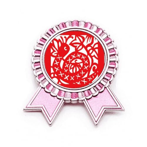 Broche serpent en papier rose Zodiaque taille M bijou métal pour veste et accessoire mode