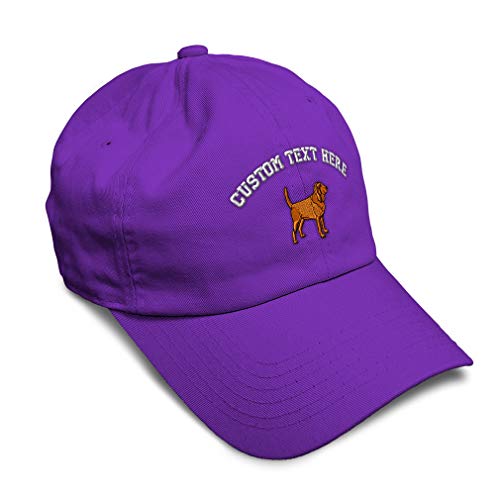 Custom Soft Baseball Cap Bloodhound Embroidery Dogs Breed Twill Cotton Sideview Dad Hats for Men & Women Purple Personalized Text Here
