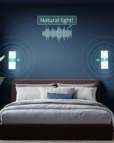 Jackyled Smart Led Wall Sconce, Voice Control 5 Brightness Levels Modern Wall Lights, 4 Modes Dimmable Hardwired Smart Wall Lamps Fixture For Bedroom Living Room Hotel Hallway (2 Pack) #TOP4