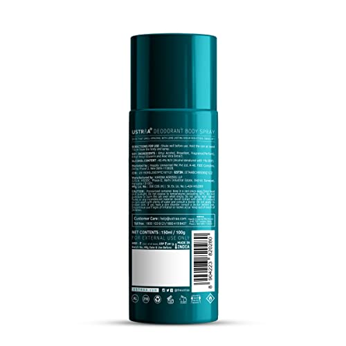 Ustraa Black and Aqua Deodorant Spray - For Men - 150ml - Image 6