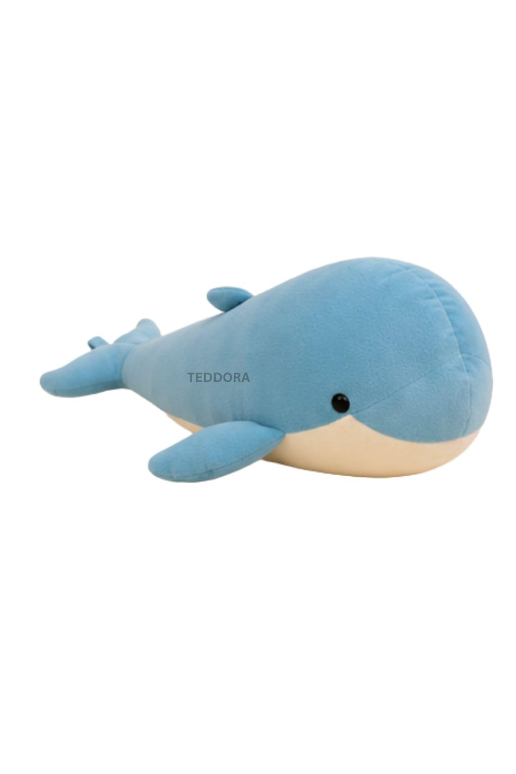 Whale Fish Soft Toy for Girls Boys Kids Ocean Marine Plush Soft Fabric Body Big Sea Creature Shape Cuddly Stuffed Toy | Play Companion Room Decor | Gift Item Collectible | Sky Blue-image-22
