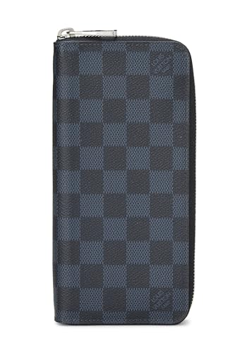 Pre-Loved Damier Cobalt Zippy Vertical, Blue