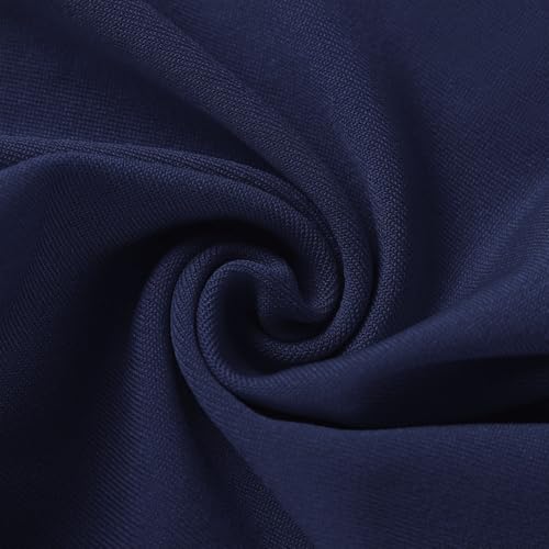 Image of 50 Pack Navy Blue Chair Sashes with Gold Buckle Slider, Spandex Dark Blue Bands Bows for Folding Chairs Gender Reveal Banquet Decor