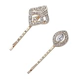 BABEYOND Vintage Hair Pins Clips for Women 1920s Crystal Rhinestone Feather Hair Pins Great Gatsby H