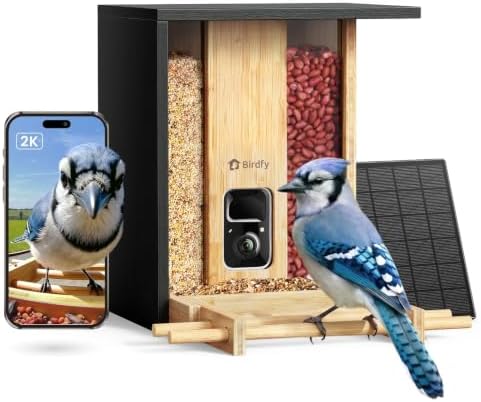 NETVUE by Birdfy Bamboo Bird Feeder Camera, solar powered