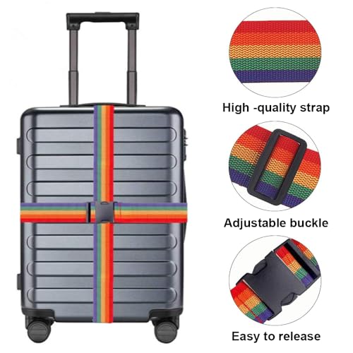 SXCCNW Luggage Straps, 4 PCS Suitcase Straps Set, Adjustable, view 5