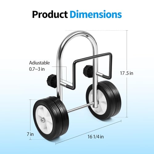 image for FEIMIRE Boat Dolly Canoe, Heavy Duty Steel Trailer Mover Dolly for Fis