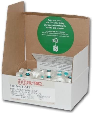 Magna-Glide Prewound"L" Bobbins White - 100 Count (Single Расk)